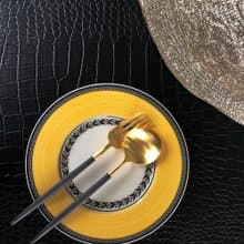 葡萄牙 Cutipol  GOA  黑金點心叉匙組