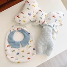 Blue玩具汽車嬰兒禮物 蝴蝶枕圍兜樂豆兔 滿月禮 新生兒彌月禮盒