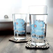 冷感雪結晶タンブラーペアセット　温度で色が変わる季節を楽しむ器