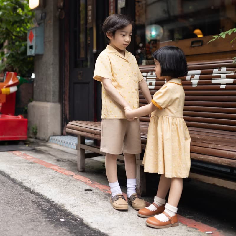 【兒童】紳士品格圓點小襯衫 - 拾穗奶油