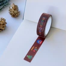 Merry Christmas 聖誕和紙紙膠帶 1.2cm + 防水貼紙 || 聖誕小禮