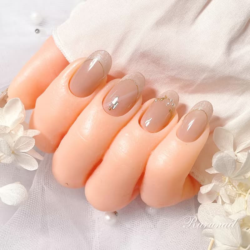 指甲晶片 / 花卉 /  可愛的粉彩花束/ 新娘 / 尺寸定製