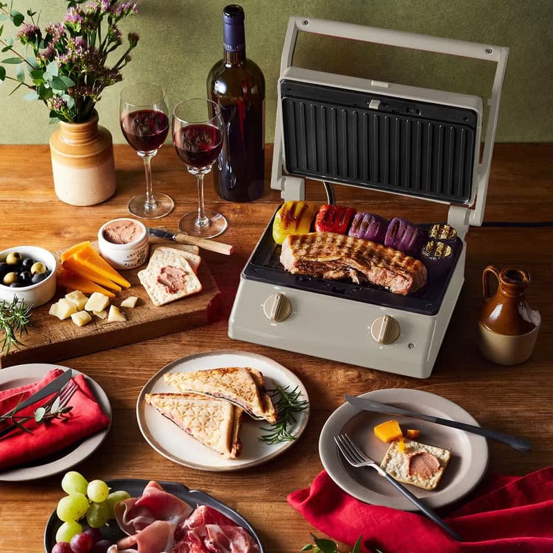 日本BRUNO 雙人厚燒三明治機BOE084(杏子灰)