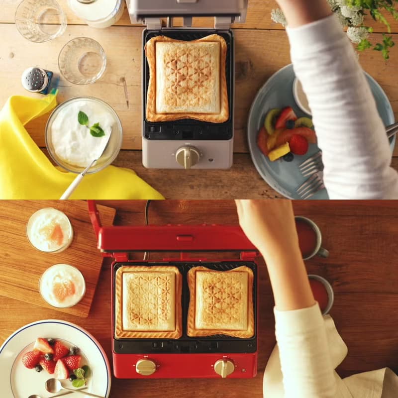 日本BRUNO 雙人厚燒三明治機BOE084(杏子灰)