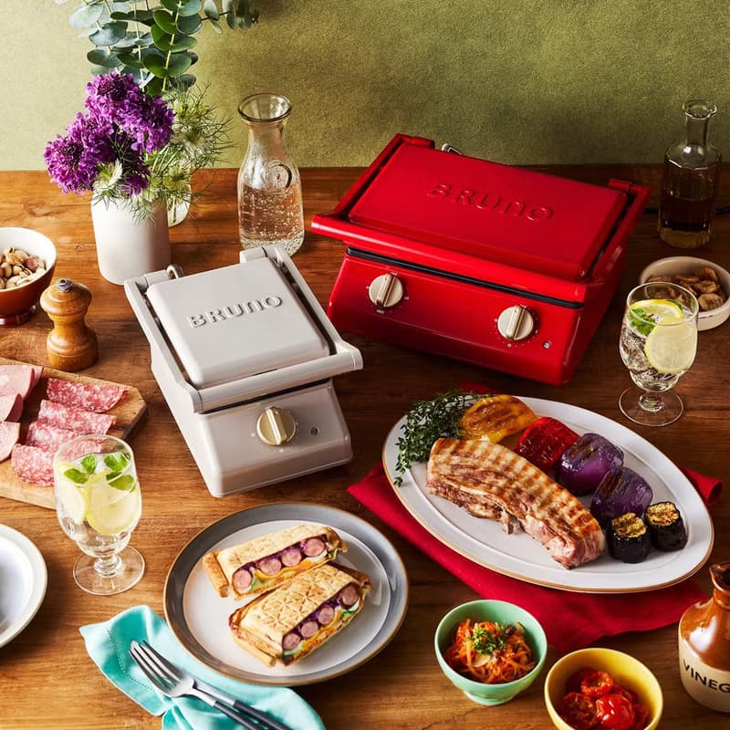 日本BRUNO 雙人厚燒三明治機BOE084(杏子灰)