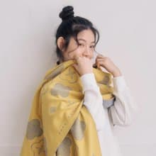 緹花圍巾/玻璃海棠16號/日光黃