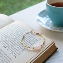 經典大寶石  - 黃銅粉晶手鍊