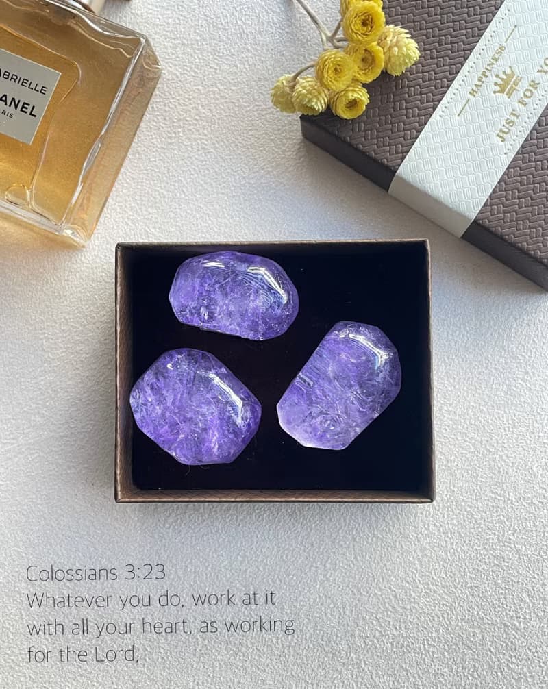 奧芃思藝術美學 胺基酸手工皂 二月誕生石紫水晶系列
