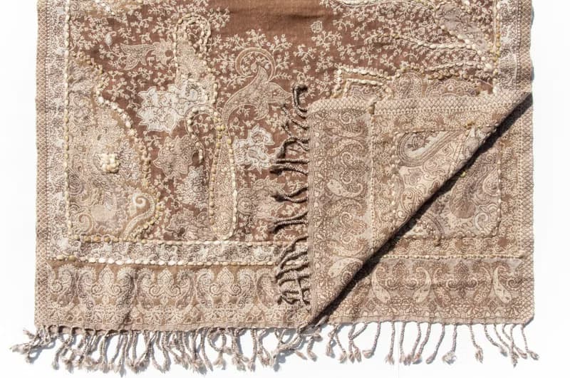 喀什米爾Cashmere/水煮羊毛披肩/針織圍巾/刺繡圍巾/羊絨披巾-花