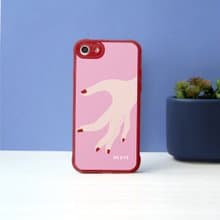 iPhoneX/XR/max/11pro/11max/SE3愛的分不開粉色耐撞擊邊框手機殼