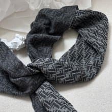 FENDI 芬迪 羊羔毛 深灰色 圍巾 / 披肩