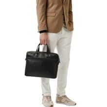 CERRUTI 1881 限量2折 義大利頂級小牛皮公事包 全新專櫃展示品