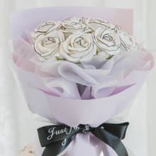 紫玫瑰花束/香皂花花束/生日花束/情人節花束/告白花束/永生花束