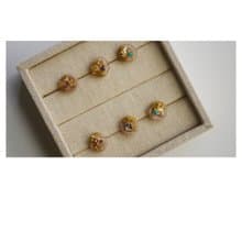 魔法封印 | 小巧感樹脂耳飾 | 穿式 | pierced | 一組三入