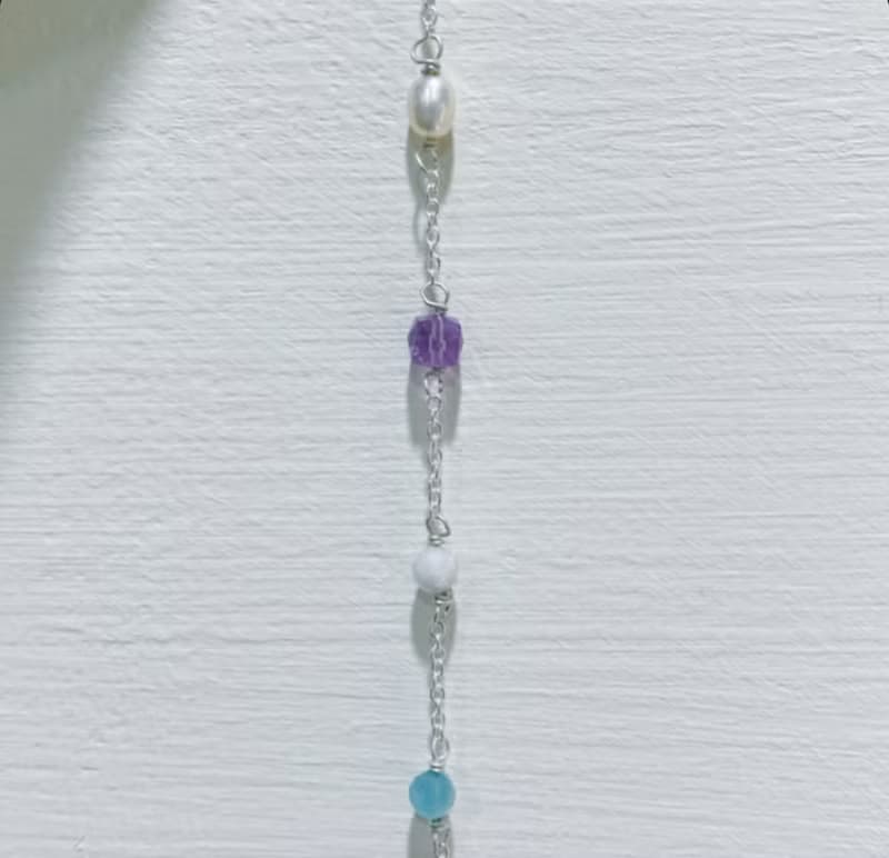 拾銀 | 糖果公主純銀手鍊 | 紫水晶 月光石