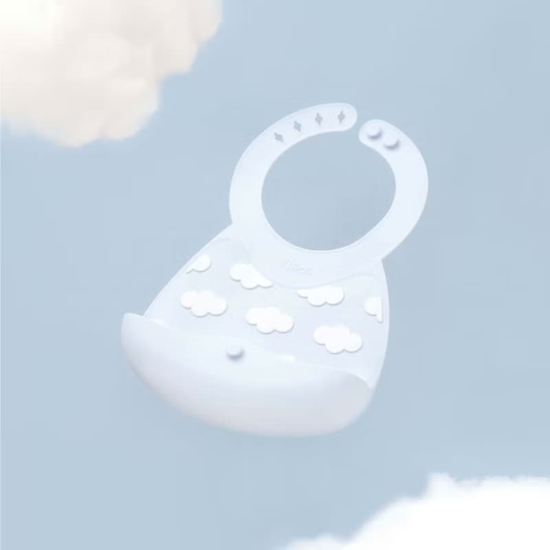 JOY 便攜式矽膠圍兜 (療癒雲朵) | 防水防油不漏接