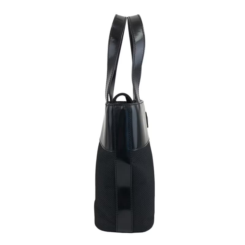 【 日本直送　名牌中古包 】CELINE セリーヌ ハンドバッグ ブラック ロゴ PVC レザー vintage ヴィンテージ オールド vzeeur