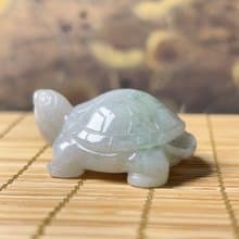 【吉祥‧長壽】飄花翡翠烏龜 | 天然緬甸A貨翡翠 | 送禮