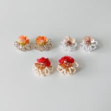 夏天的珊瑚-氣質少女系列 耳環/耳針/耳夾/夾式/耳飾
