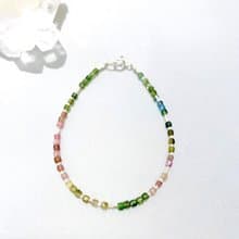Ops Tourmaline Gemstone Silver-碧璽/純銀/手鍊/限定/方糖/手鍊