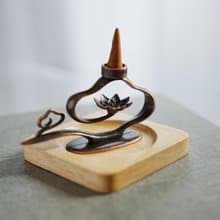 【瑞雲捲花】如意美滿 金屬倒流香座 手工香品套裝 | 視覺系香薰