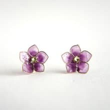 桔梗のピアス　イヤリング　ノンホールピアス