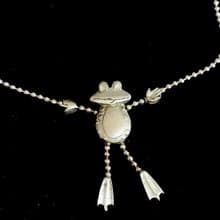 vintage jewelry JJ 古董奇趣青蛙先生 項鍊