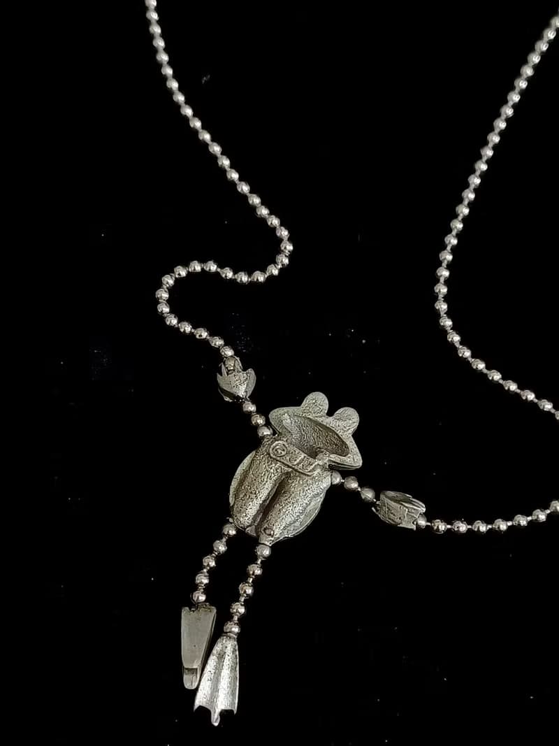 vintage jewelry JJ 古董奇趣青蛙先生 項鍊