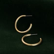 【soid Studio 適品】黃銅 斑駁耳飾 - 大款