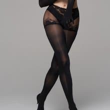 識謎PMP 蕾絲一體式絲襪開襠款超細膩性感提臀防勾絲純欲連褲襪