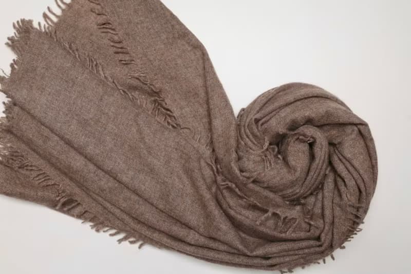 【快速出貨】喀什米爾花咖純小羊絨柔軟蓬鬆大圍巾披肩頂級精品寶