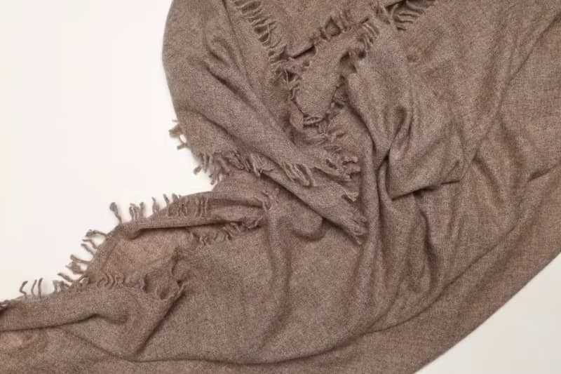 【快速出貨】喀什米爾花咖純小羊絨柔軟蓬鬆大圍巾披肩頂級精品寶