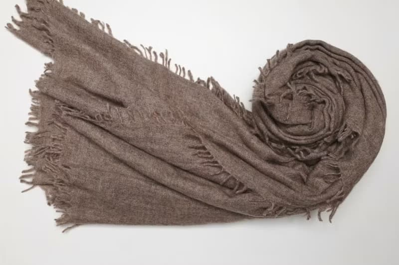 【快速出貨】喀什米爾花咖純小羊絨柔軟蓬鬆大圍巾披肩頂級精品寶