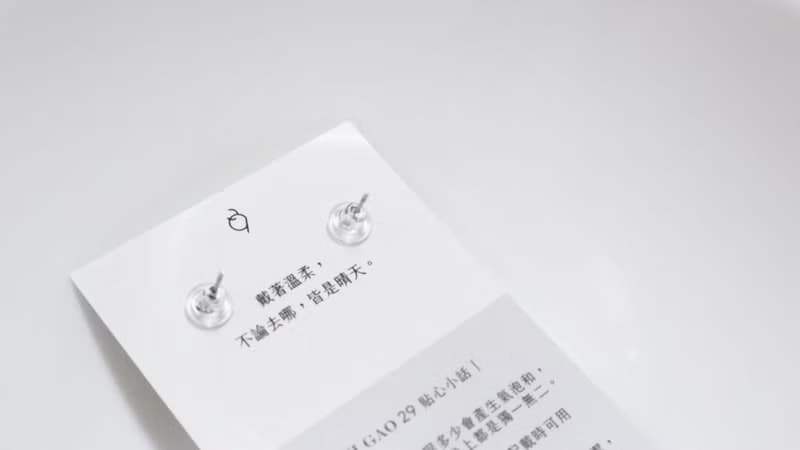 不規則透明細珍珠花蕊 耳環 生日 送禮