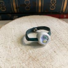 戒指 日本白瓷 自然釉色 無限看不膩色調 真皮革 設計等級