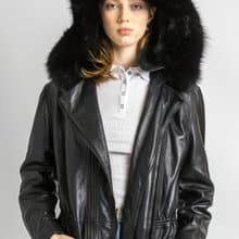 80s Vintage Vtg Rare Gianni Versace Leather Lined Jacket Coat size Smal 5911