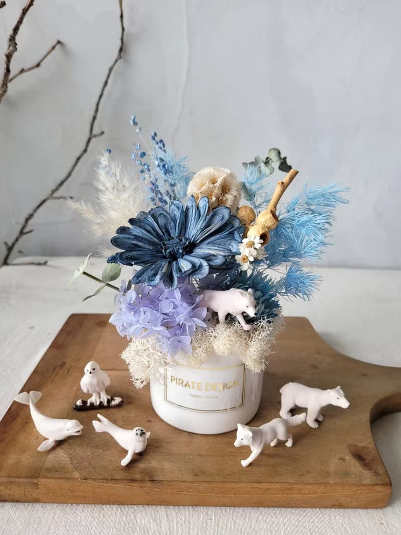 海藏設計│探索祕密花園。 繽紛粉紫永生盆花 開幕盆花 升遷花禮