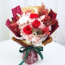 聖誕永生花花束