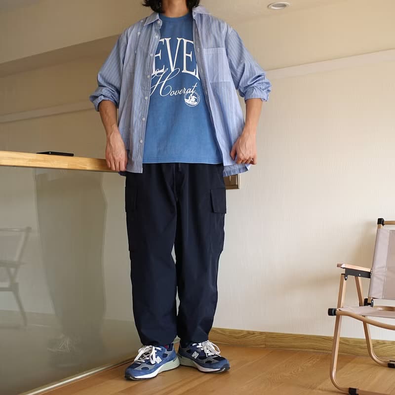 解構拼接條紋中性襯衫 / 寬版 / 情侶 / 拼接 / 禮物