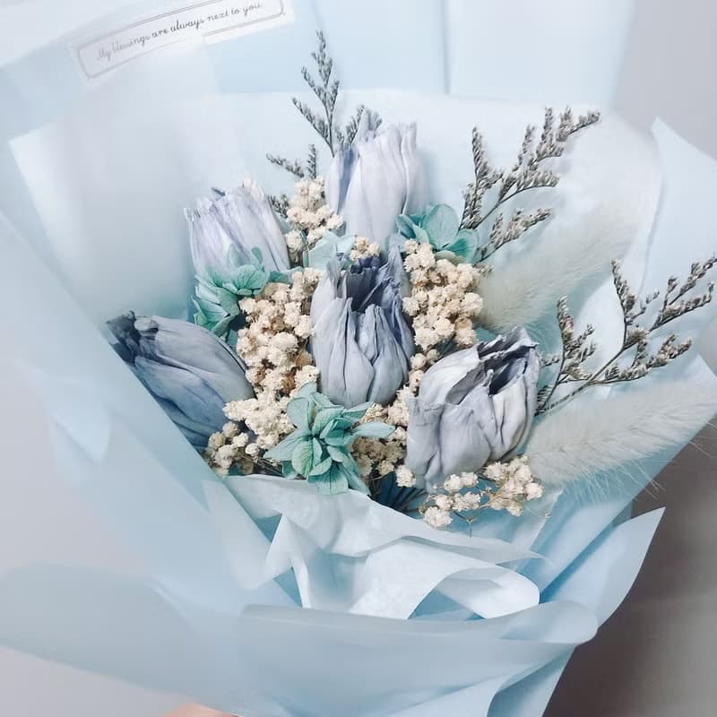 法式優雅 乾燥花束 生日 禮物  情人節 佈置 擺飾 乾燥花 花束