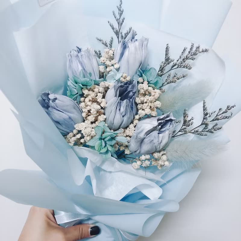 法式優雅 乾燥花束 生日 禮物  情人節 佈置 擺飾 乾燥花 花束