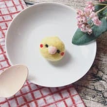 雪球巧克力_羊毛氈芒果玄鳳 別針