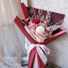 永生花束/紅色/祝福/永生花/不凋花/乾燥花/謝謝