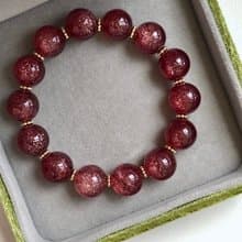 ITS-B633【極品星光草莓晶】精品頂級天然石水晶手鍊手環