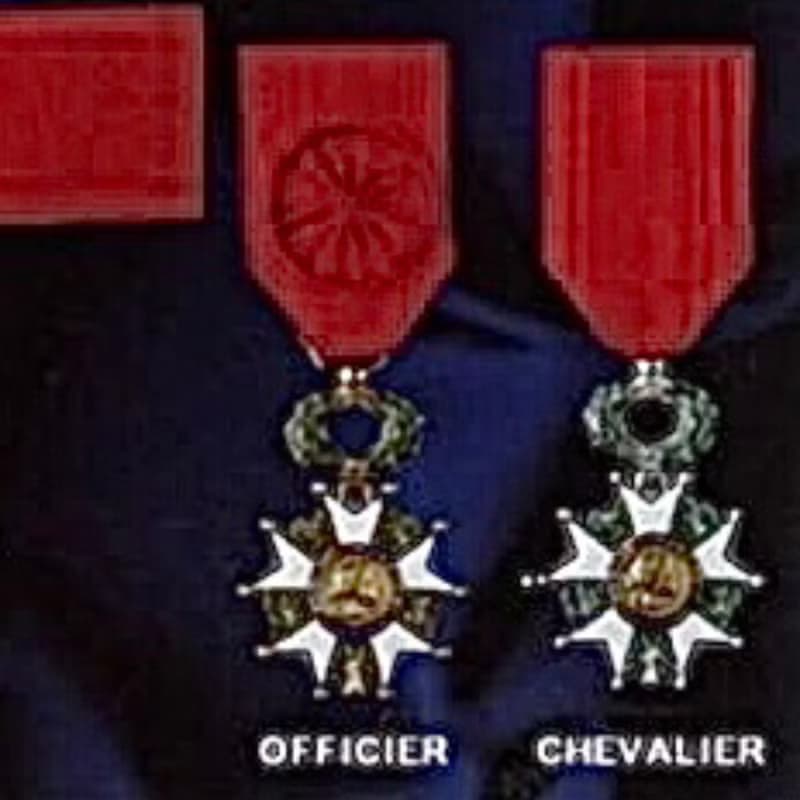 罕見法國拿破崙三世 榮譽軍團騎士級印記 鍍銀平面餐具匙叉二件組