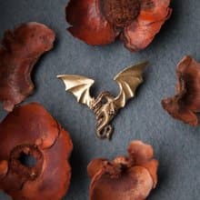 Dragon pendant on leather cord. Dragon necklace. Dragon jewelry. Handmade dragon