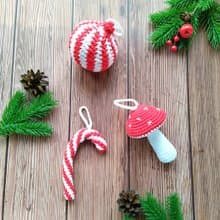 Christmas ornaments handmade set of 3 gift ideas, Christmas tree decorations
