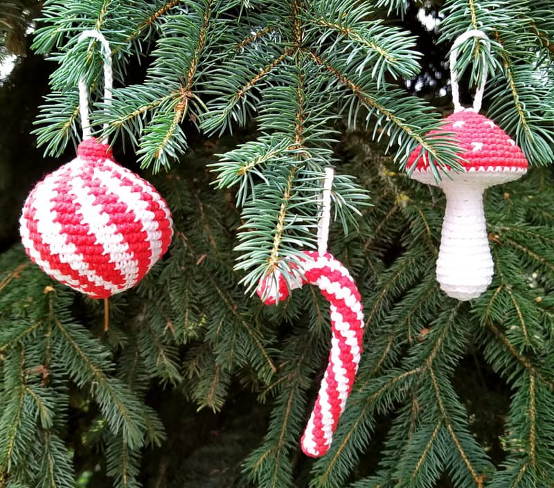 Christmas ornaments handmade set of 3 gift ideas, Christmas tree decorations
