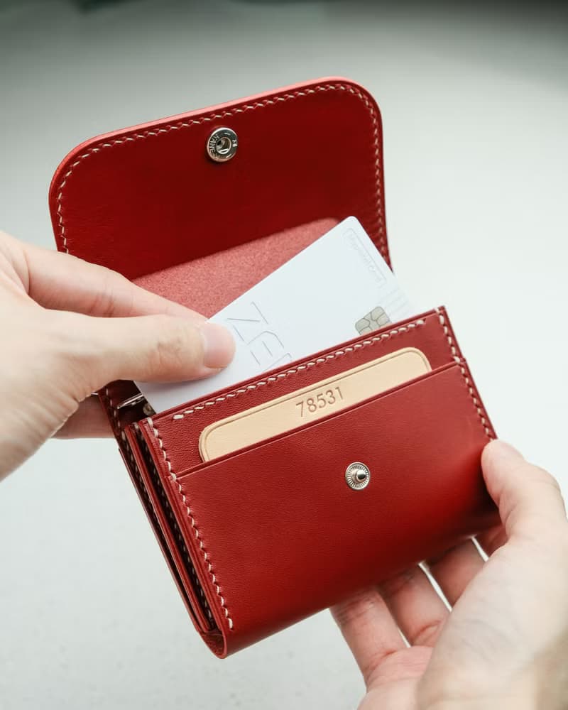 【韓國 革工作坊】Free Hot Stamp Italian Leather Colored Zipper Wallet 8 Colors  V2