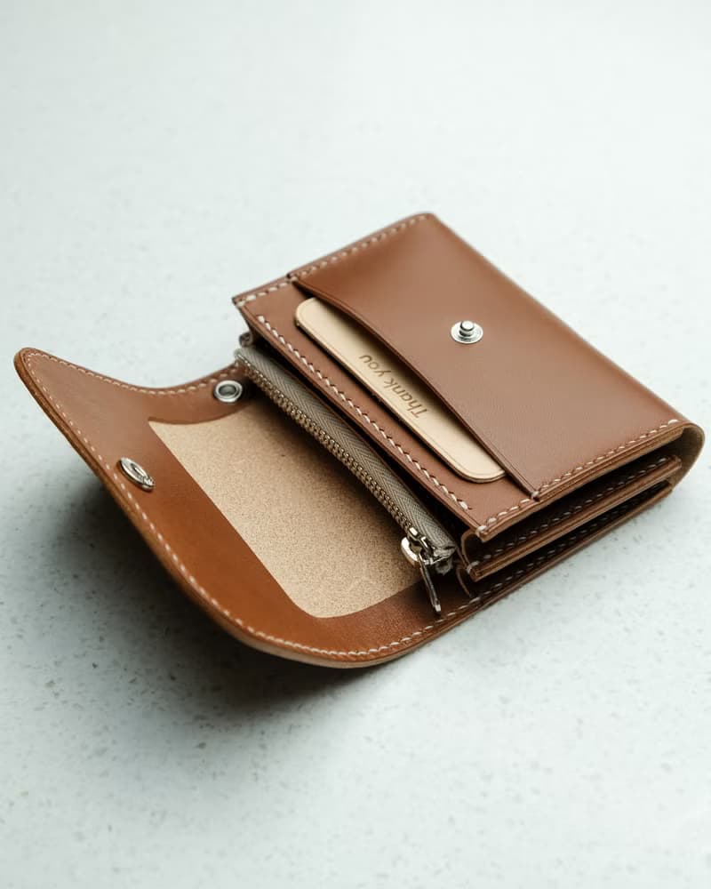 【韓國 革工作坊】Free Hot Stamp Italian Leather Colored Zipper Wallet 8 Colors  V2